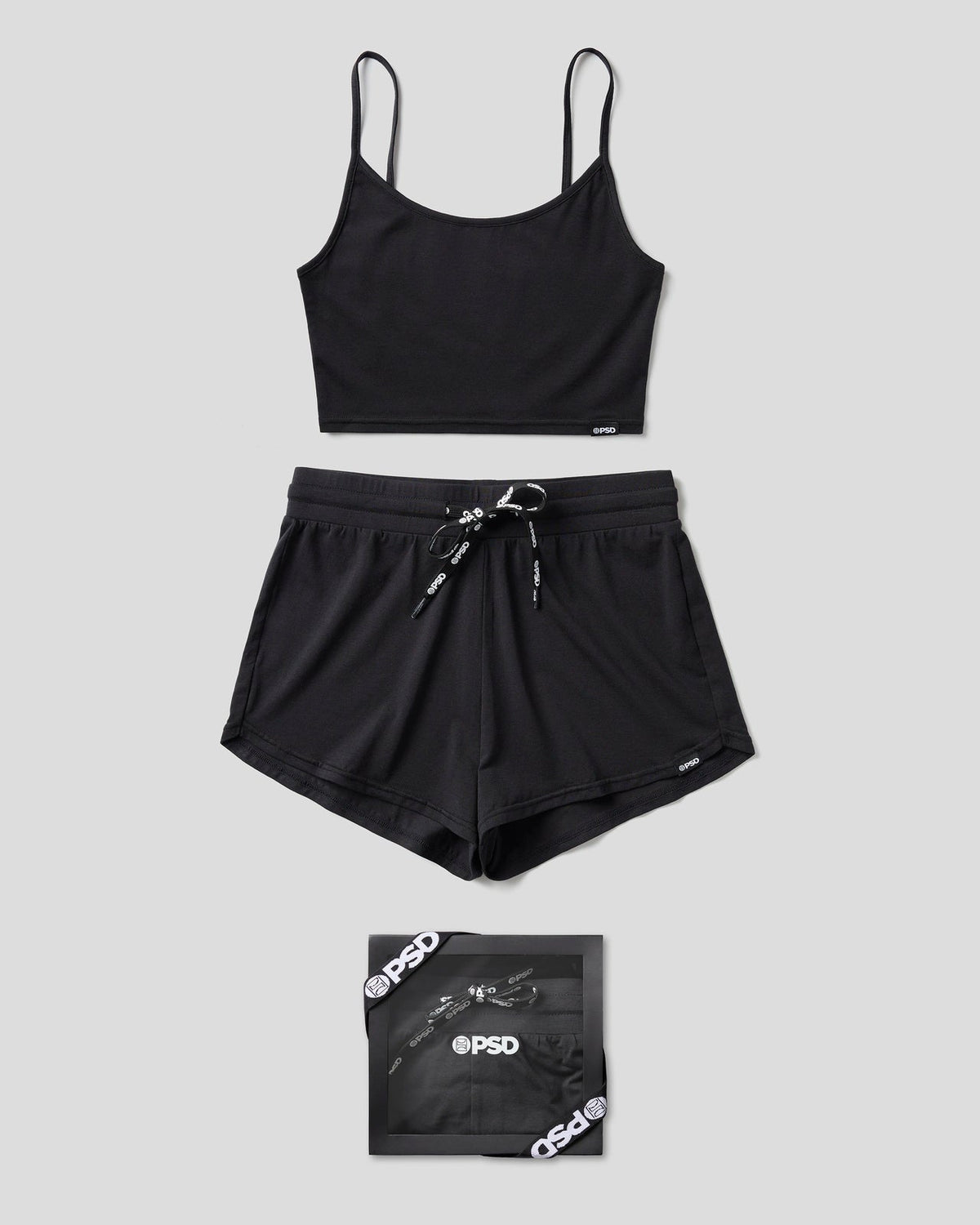Women Black Modal - Cami Sleep Set - Cami Sleep Set | PSD