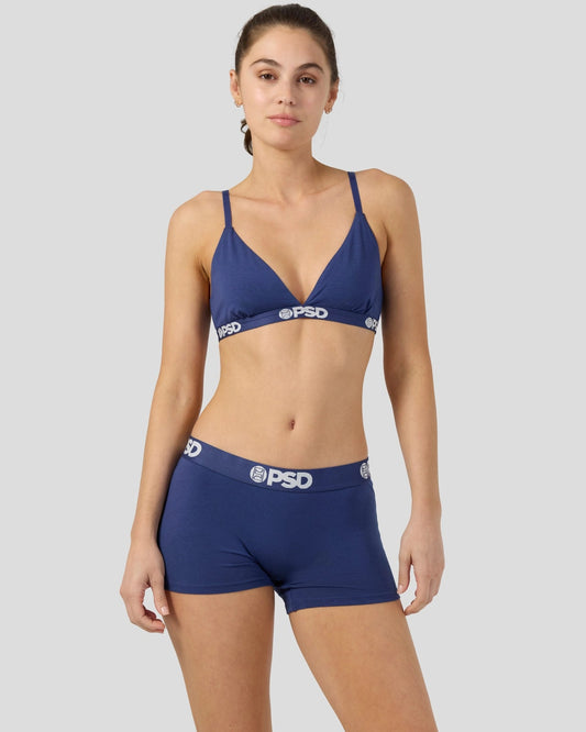 Women|Sale Modal Solids - Navy - Triangle Bralette - Modal | PSD