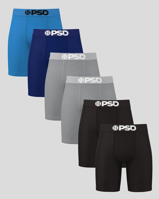Men Solids 6 Pack - Core Navy - Standard Length - Cotton | PSD