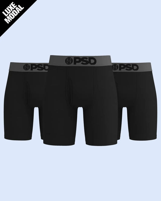 Men Luxe Modal 3 Pack - Black Grey - Standard Length - Luxe Modal | PSD