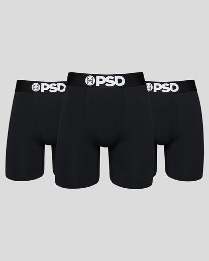 Men Solids 3 Pack - Black - Standard Length - Cotton | PSD