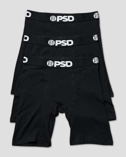 Men Solids 3 Pack - Black - Standard Length - Cotton | PSD