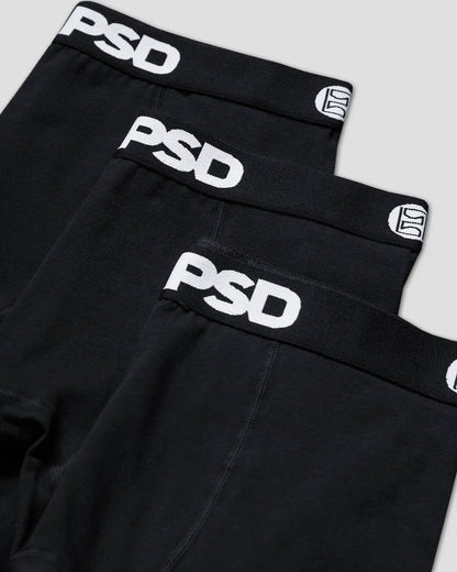 Men Solids 3 Pack - Black - Standard Length - Cotton | PSD