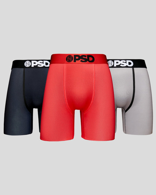 Men CoolMesh 3 Pack - Red/Gray/Black - CoolMesh | PSD