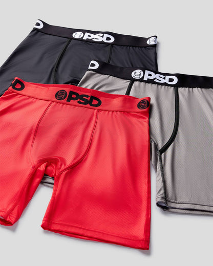 Men CoolMesh 3 Pack - Red/Gray/Black - CoolMesh | PSD