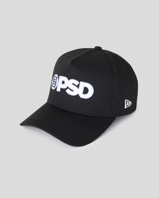 Men New Era x PSD Logo Hat Black - ACCESSORIES | PSD