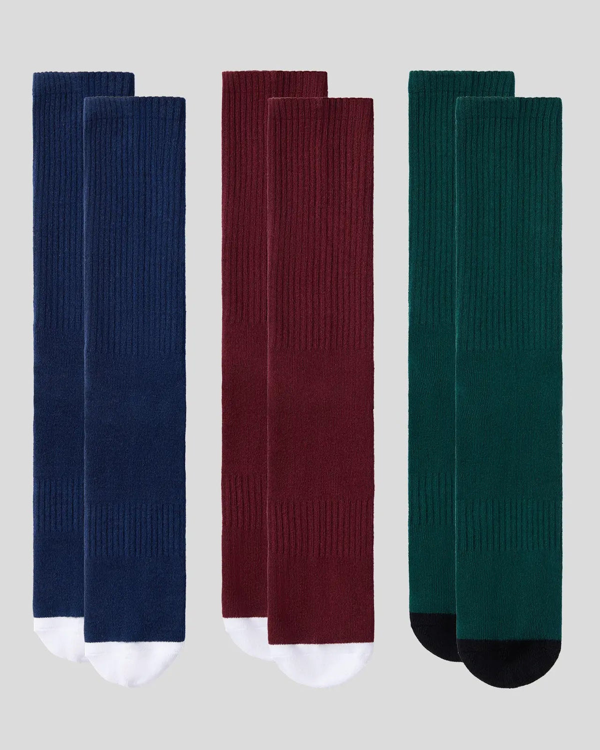 Men 3 Pack - Logo Crew - Dark Tones - Crew Sock | PSD