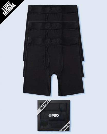 Men Luxe Modal 3 Pack - Black - Standard Length - Luxe Modal | PSD