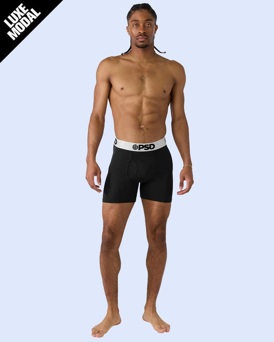 Men Luxe Modal - Black Silver - Mid Length - Luxe Modal | PSD