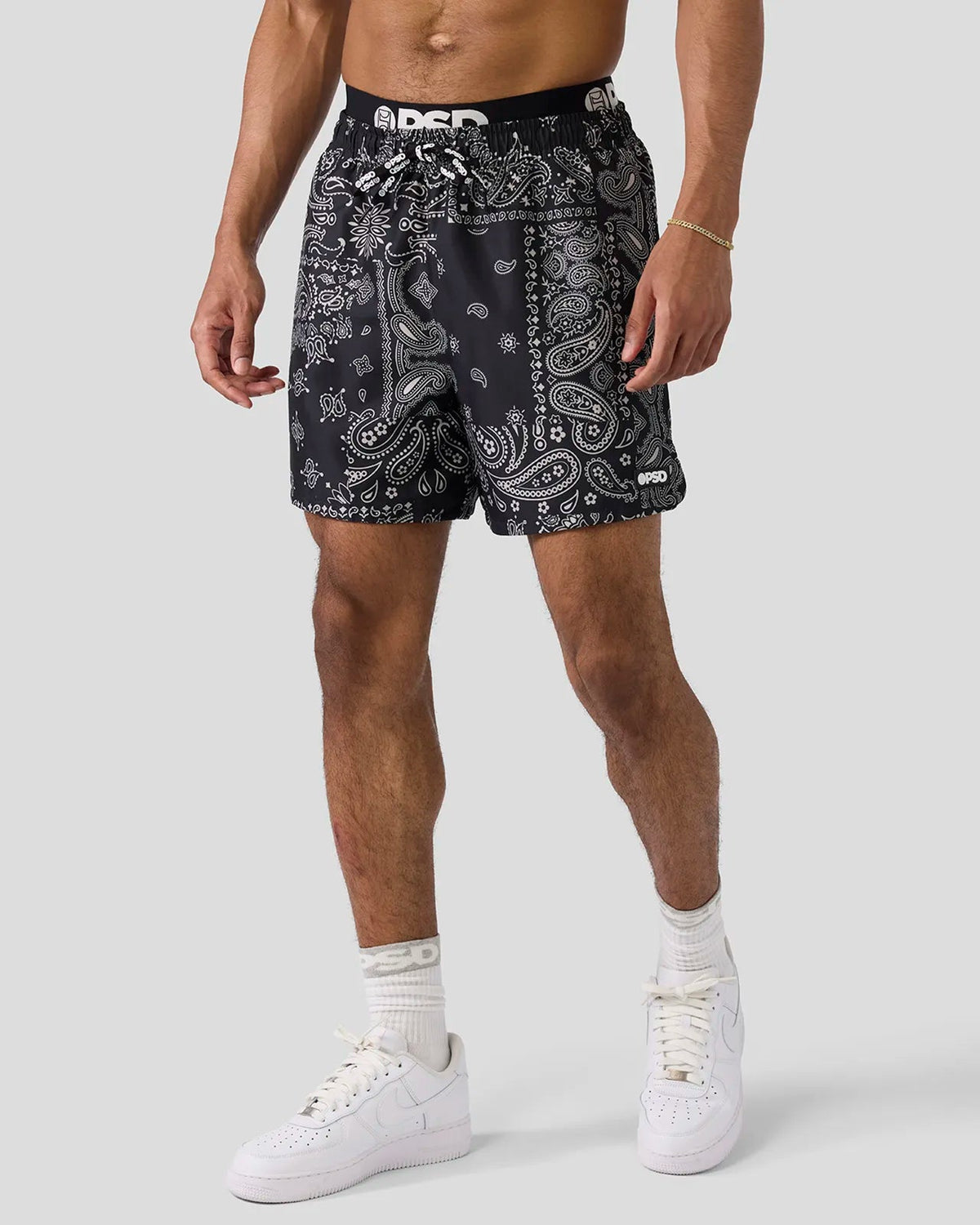 Men Khaki Paisley Essential Short - Essential Short | PSD