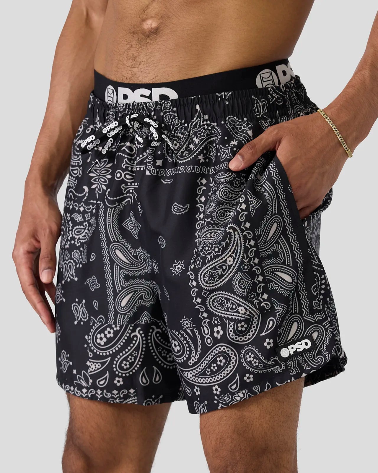 Men Khaki Paisley Essential Short - Essential Short | PSD