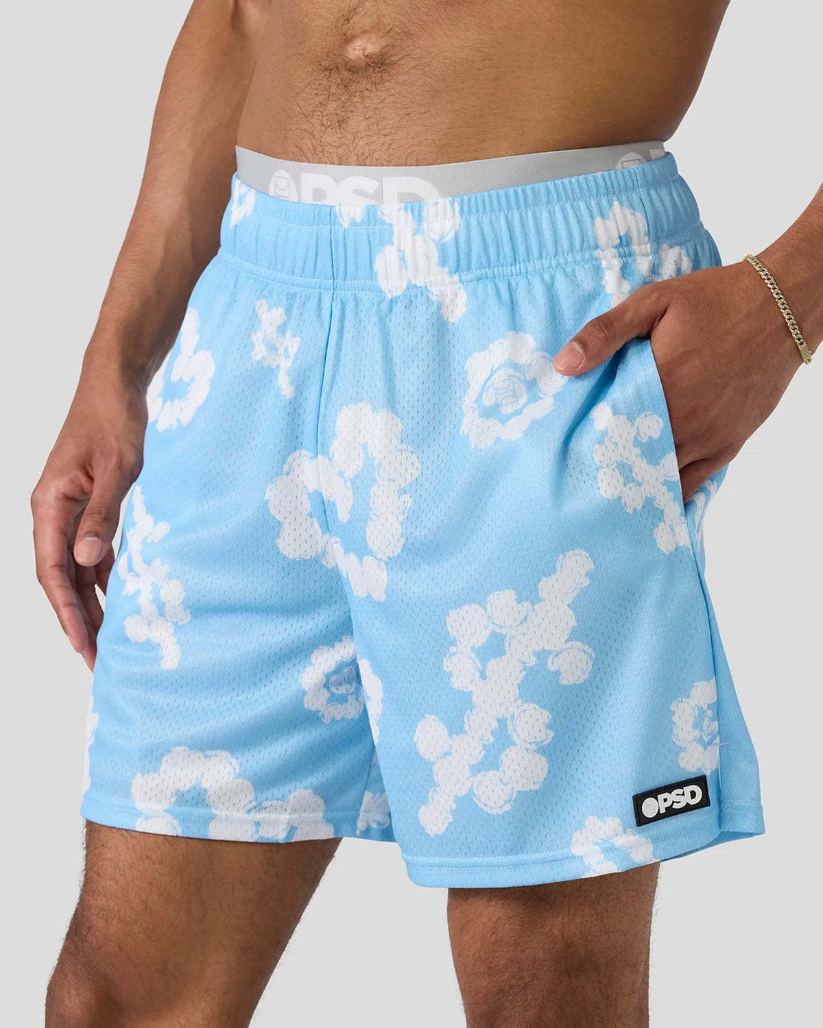 Men Cloud Drops Blue Active Short - Active Short | PSD