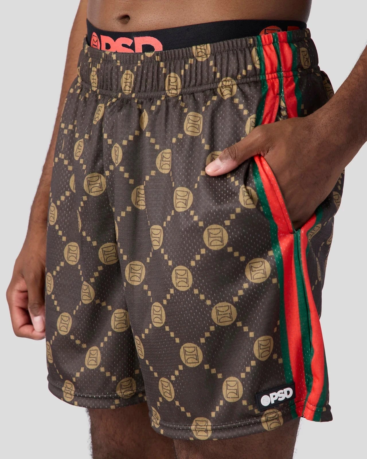 Men Emblem Lux Brown Active Short - Active Short | PSD