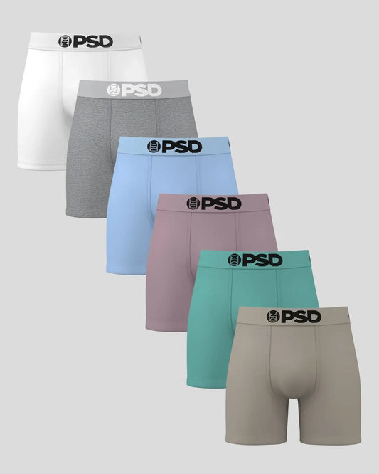 Men Solids 6 Pack - Essentials - Mid Length - Cotton | PSD