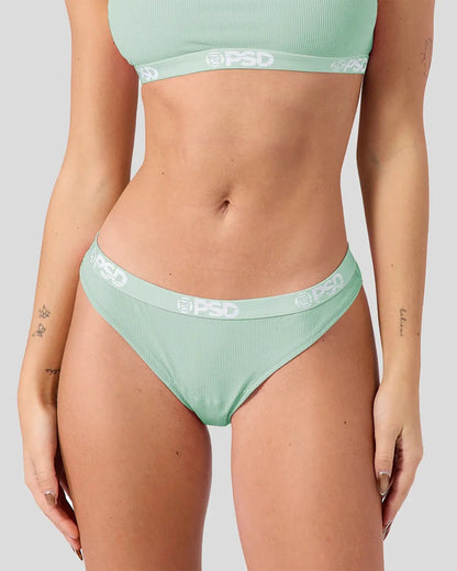 Women Ribbed - Mint - Thong - Ribbed | PSD