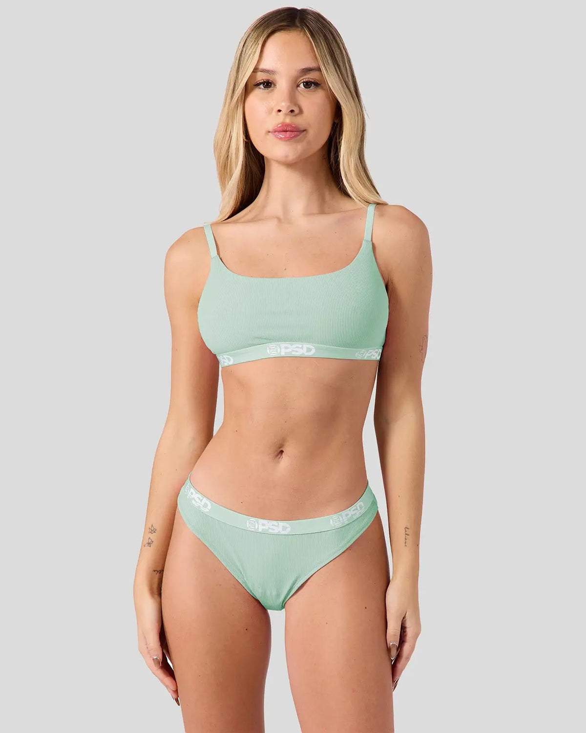 Women Ribbed - Mint - Thong - Ribbed | PSD