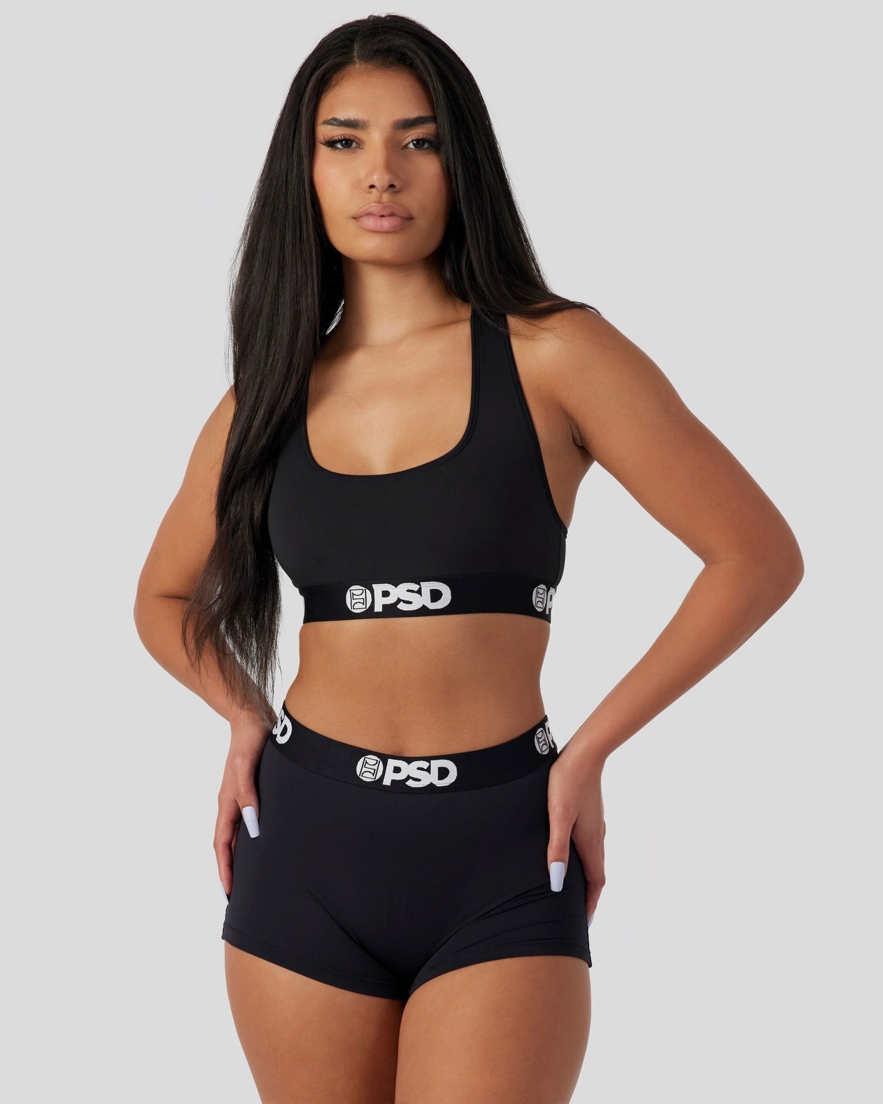 Women Solids - Black - Sports Bra | PSD