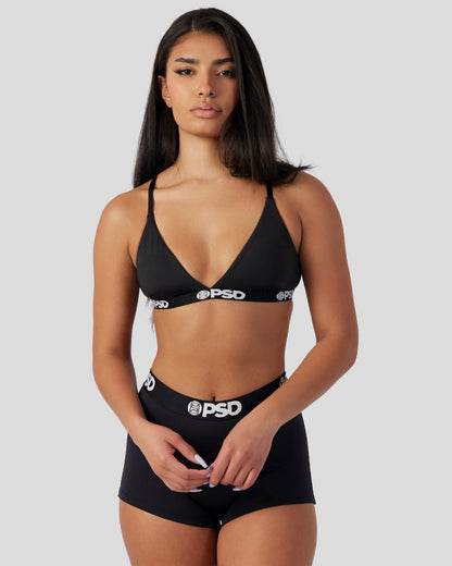 Women Solids - Black - Triangle Bralette | PSD