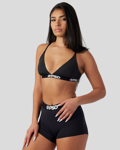 Women Solids - Black - Triangle Bralette | PSD