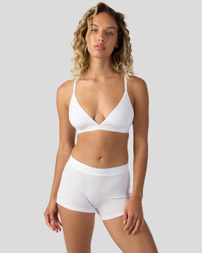 Women Modal Solids - White - Triangle Bralette - Modal | PSD