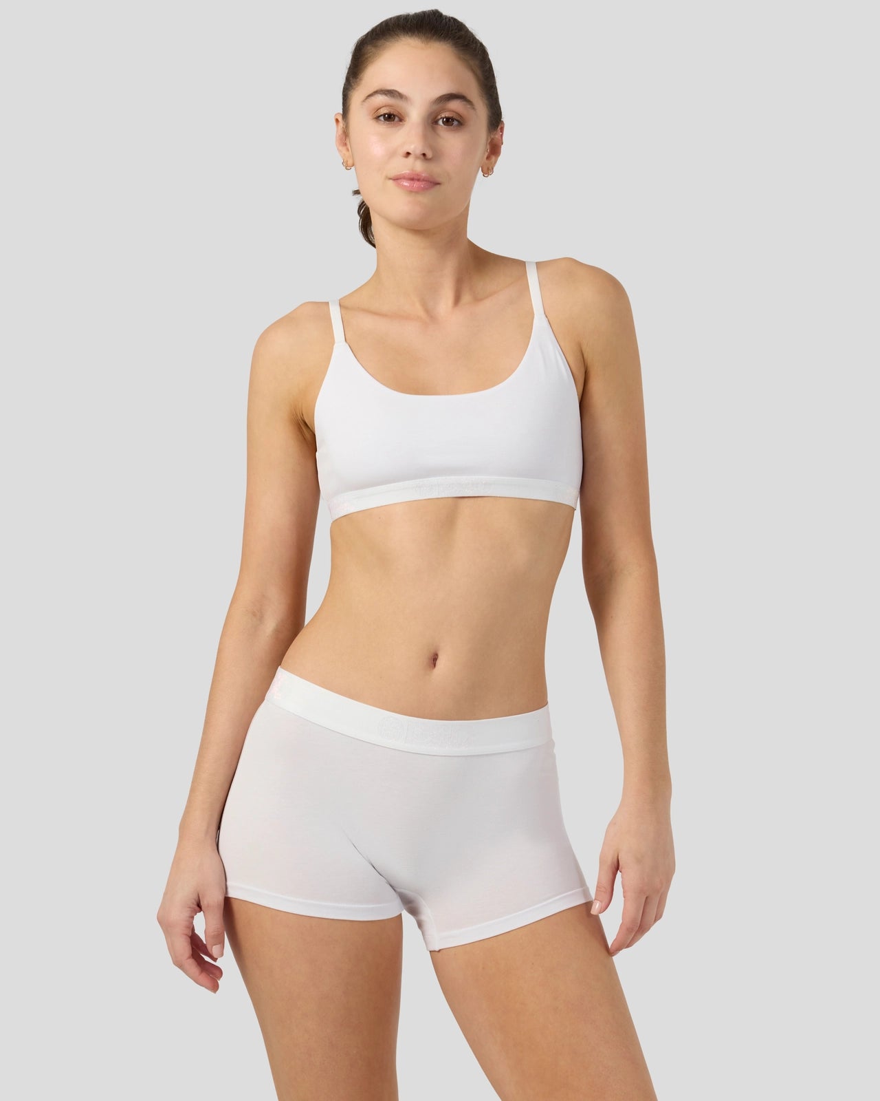 Women Modal Solids - White - Scoop Bralette - Modal | PSD