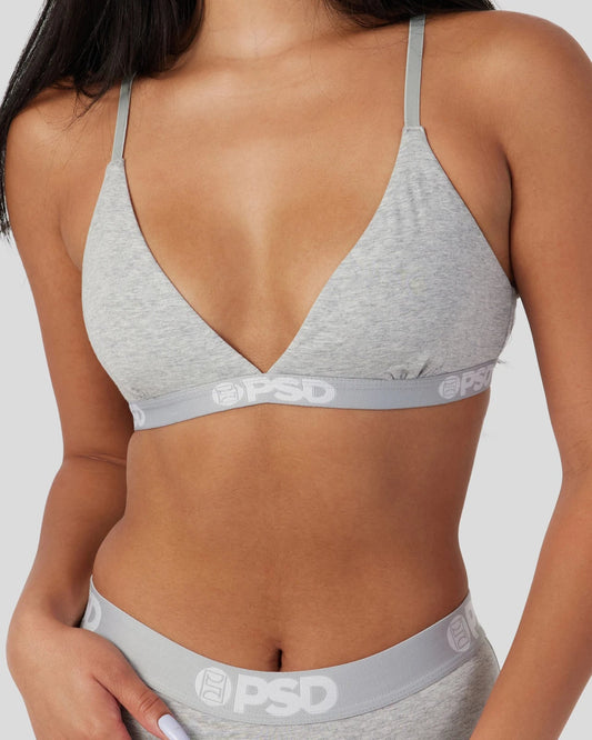 Women Modal Solids - Athletic Grey - Triangle Bralette - Modal | PSD
