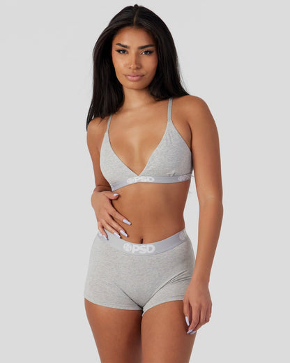 Women Modal Solids - Athletic Grey - Triangle Bralette - Modal | PSD