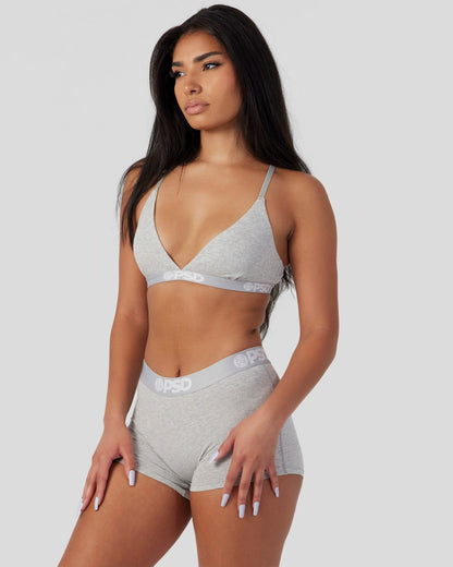 Women Modal Solids - Athletic Grey - Triangle Bralette - Modal | PSD