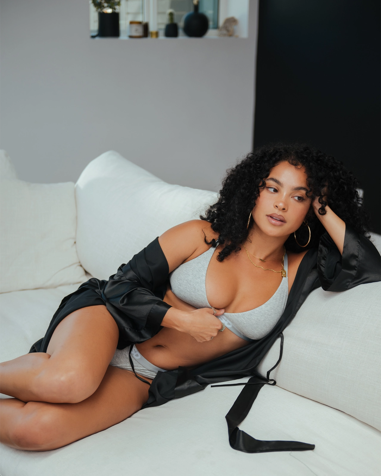 Women Modal Solids - Athletic Grey - Triangle Bralette - Modal | PSD