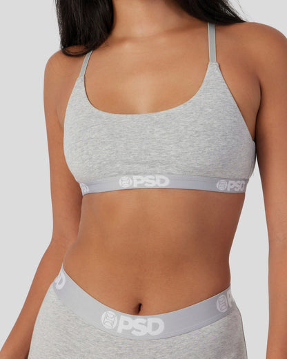 Women Modal Solids - Athletic Grey - Scoop Bralette - Modal | PSD