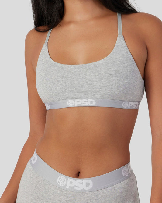 Women Modal Solids - Athletic Grey - Scoop Bralette - Modal | PSD