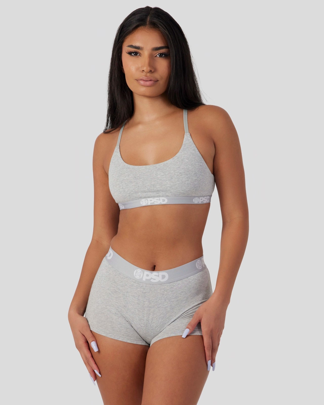 Women Modal Solids - Athletic Grey - Scoop Bralette - Modal | PSD