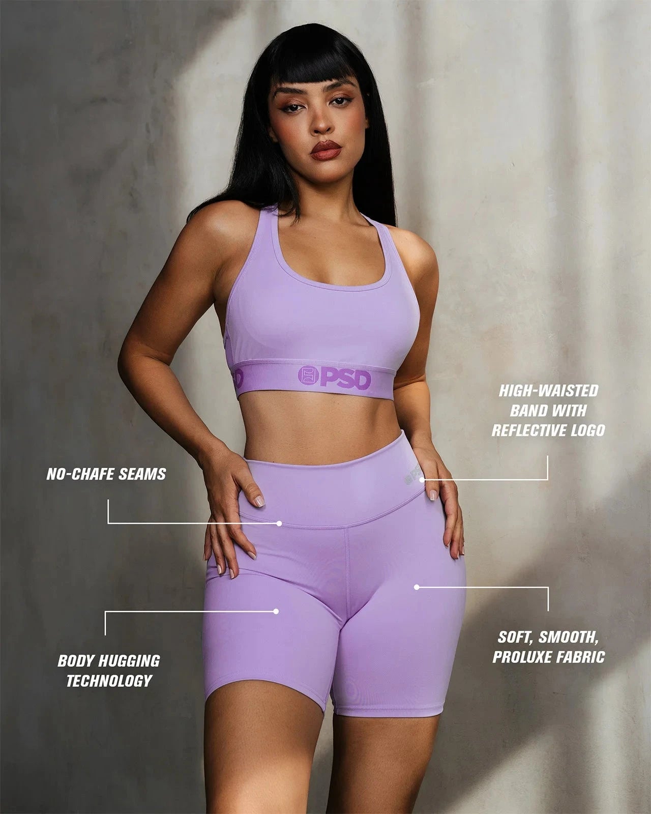 Women ProLuxe - Lavender - Biker Short | PSD
