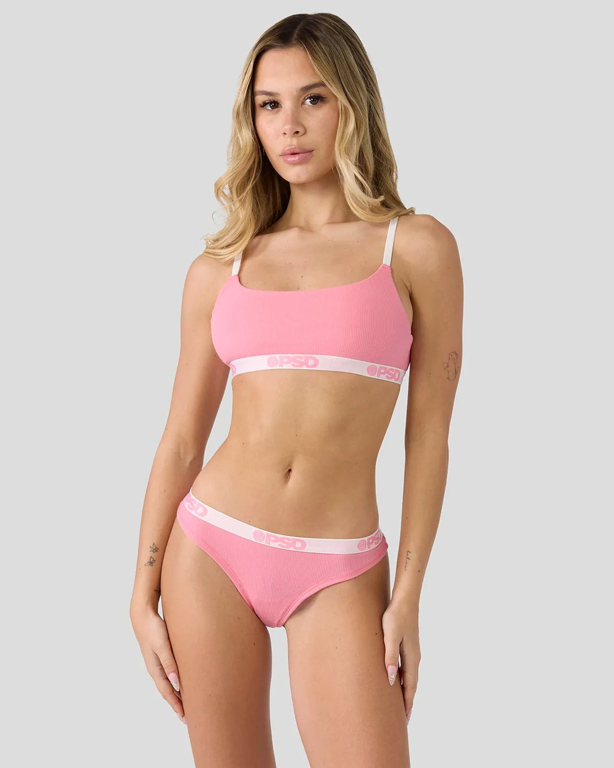 Women Ribbed - Baby Pink - Thong - Ribbed | PSD