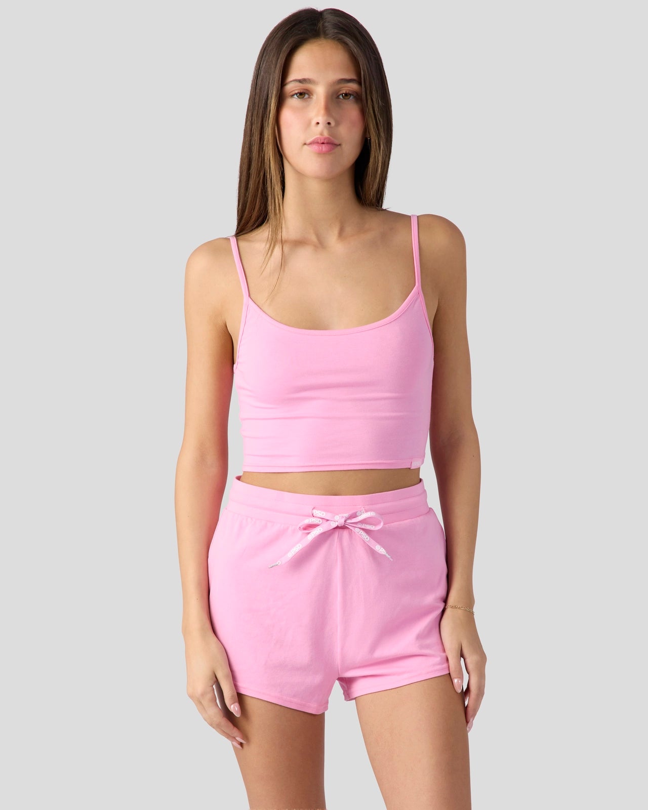 Women|Sale Bubblegum Pink Modal - Cami Sleep Set - Cami Sleep Set | PSD