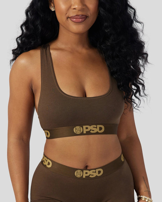 Women Modal Solids - Cocoa - Sports Bra - Modal | PSD