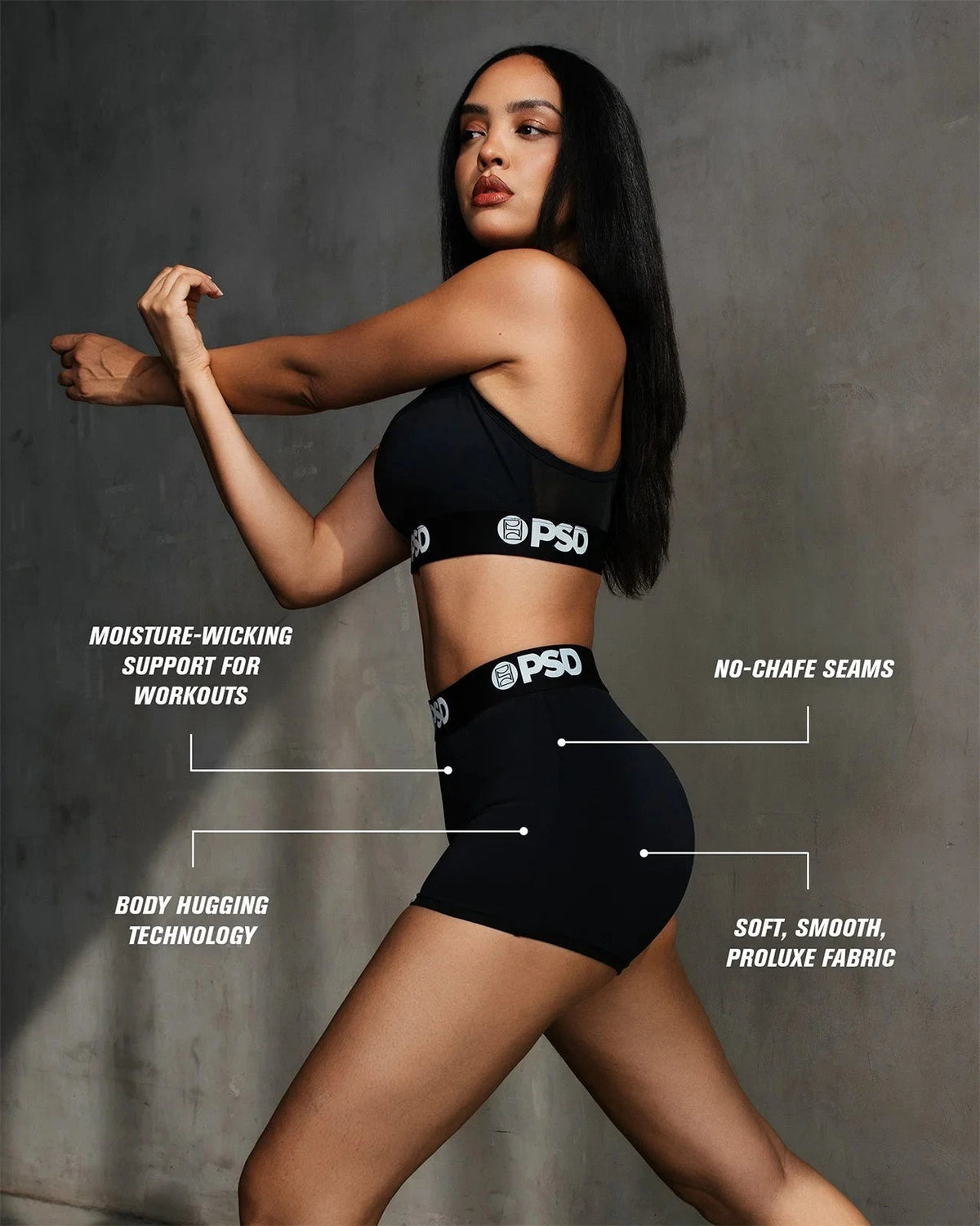 Women ProLuxe - Black - Compression Short | PSD