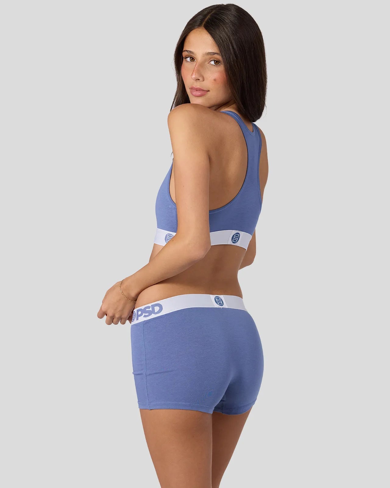 Women Modal Solids - Blue Denim - Sports Bra - Modal | PSD