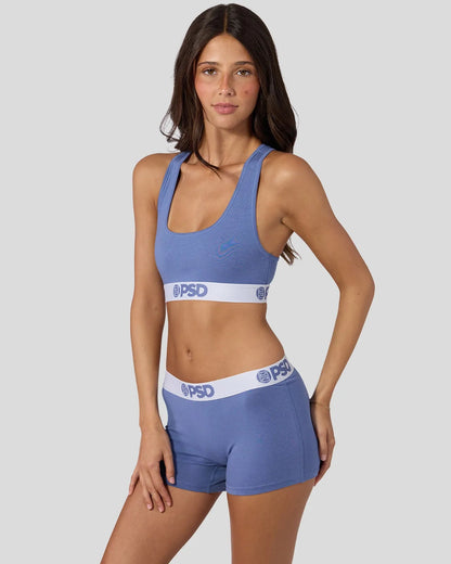 Women Modal Solids - Blue Denim - Sports Bra - Modal | PSD