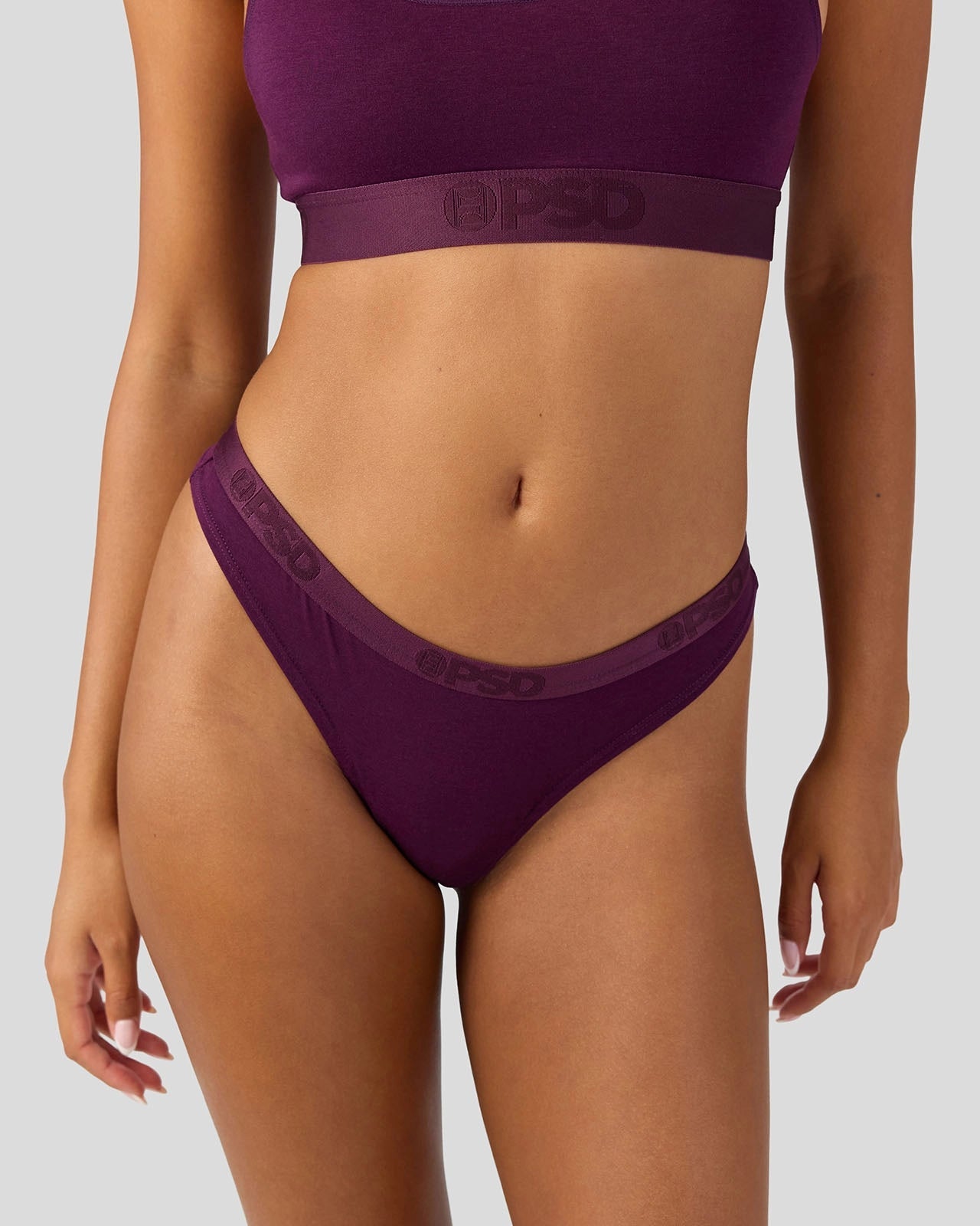 Women Modal Solids - Plum - Thong - Modal | PSD