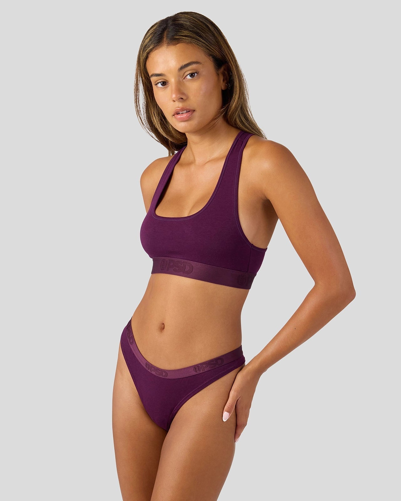 Women Modal Solids - Plum - Thong - Modal | PSD