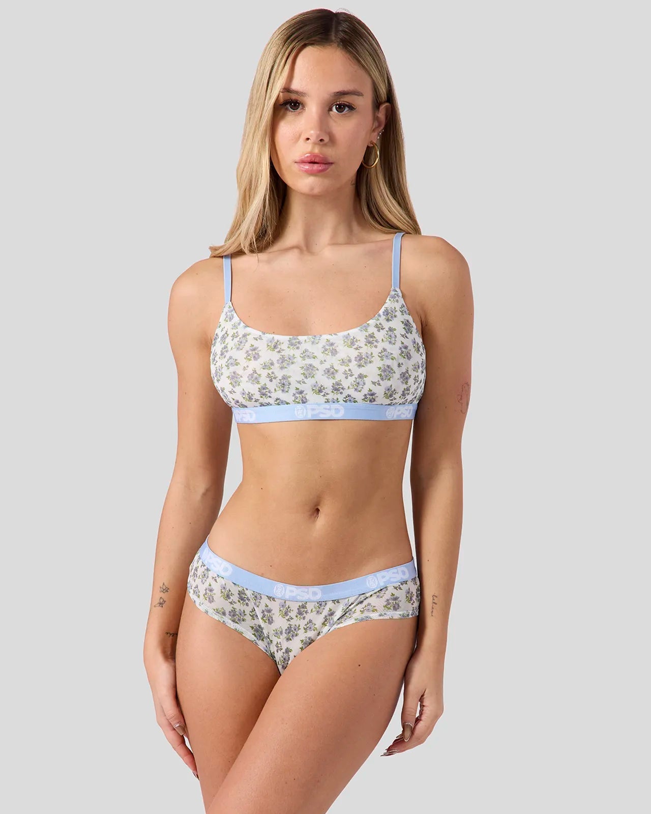 Women Mesh - Sky Blossom - Scoop Bralette - Mesh | PSD