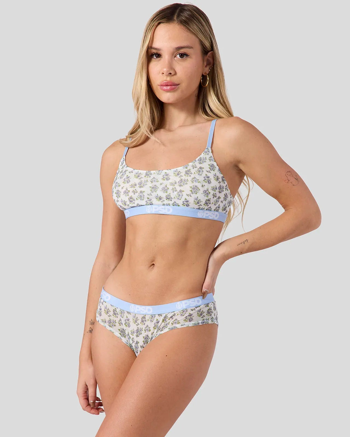 Women Mesh - Sky Blossom - Scoop Bralette - Mesh | PSD