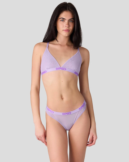 Women|Sale Mesh - Solid Lavender - Thong - Mesh | PSD
