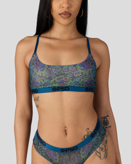 Women|Sale Mesh - Floclr Blst - Scoop Bralette - Mesh | PSD