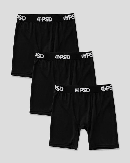 Youth Solids 3 Pack - Black - Youth Underwear - Cotton | PSD
