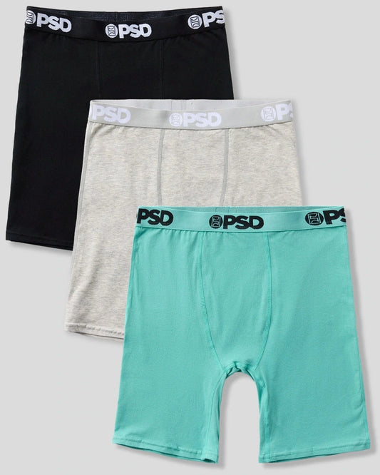 Youth Solid 3 Pack - Sea - Youth Underwear - Cotton | PSD