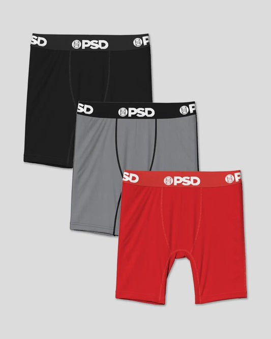 Youth Solids 3 Pack - Core Red - Youth Underwear - Cotton | PSD