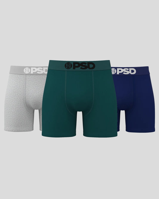 Sale|Men Solids 3 Pack - Faded - Mid Length - Cotton | PSD