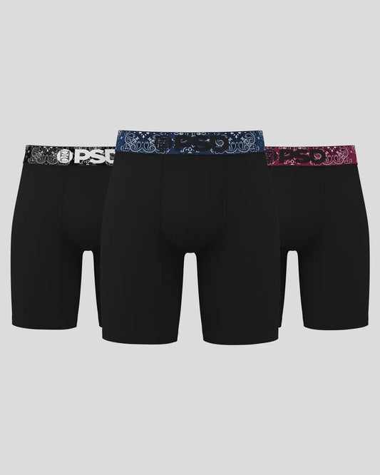 Sale|Men Solids 3 Pack - Dark Paisley - Standard Length - Cotton | PSD